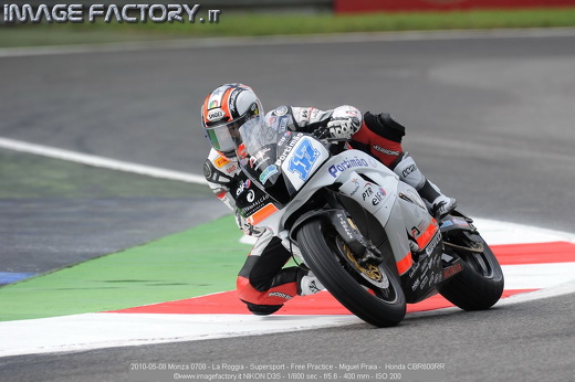 2010-05-08 Monza 0708 - La Roggia - Supersport - Free Practice - Miguel Praia -  Honda CBR600RR